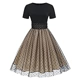 Odizli Rockabilly Kleider Damen 50er Jahre Petticoat Kleid Vintage Elegant Retro...
