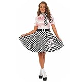 Fun Shack Rosa 50er Jahre Kostüm für Damen, Petticoat Kleid - XXL