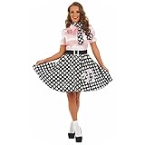 Fun Shack Rosa 50er Jahre Kostüm für Damen, Petticoat Kleid - XXL